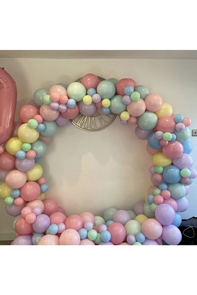 eğlencemarketi Pastel Macaron Balloon Chain 200 Pieces