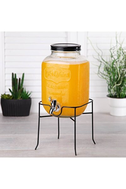 GENPAZAR Cam Sebil, Damacana, Şerbetlik Musluklu (4 Lt.)