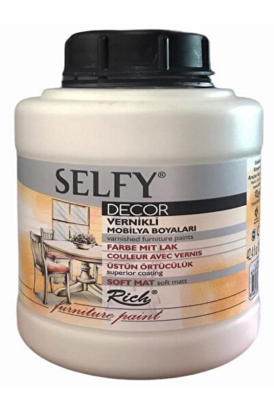 Rich Selfy Decor Kendinden Vernikli Mobilya Boyası 1250 Cc 12802 Antik Beyaz