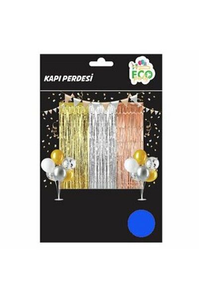 eğlencemarketi Κουρτίνα Πόρτας Φούντα 70cm x 2μέτρα Μπλε