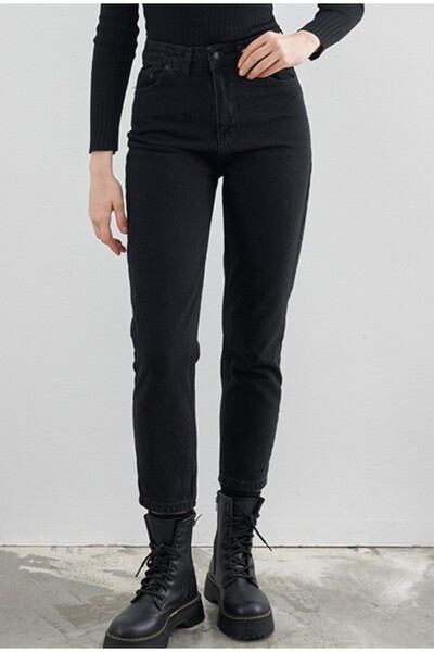DRC trend Жіночі чорні джинси з високою талією та еластичним поясом
