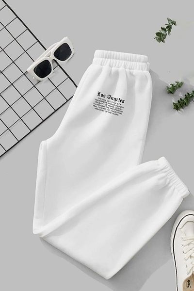 macklin Los Angeles The Sun Printed - Unisex Jogger Sweatpants με θερμική επένδυση, ελαστική μέση και πόδι, 3 κλωστές