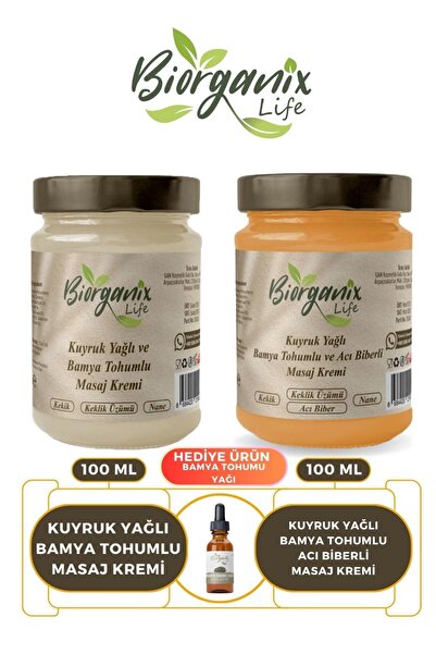 Biorganix Life Kuyruk Yağlı Ve Bamya Tohumu Yağlı Acı Biberli Avantaj Paketi 100 ML