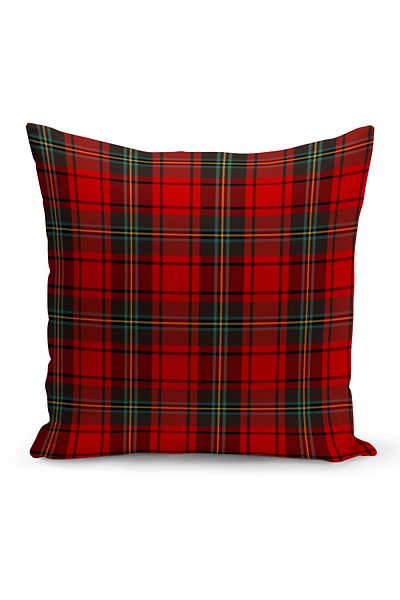 Bertille Home New Year's Plaid Series - Double Sided Digital Printed Throw Pillow Cover (Noel Christmas Pillow Cover)