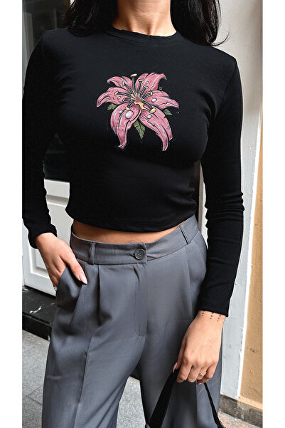 Jose Clothing سلسلة إصدار محدود باللون الأسود - بلوزة قصيرة من القطن العضوي، ...