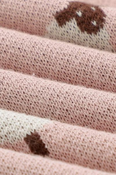 Battani.Co Knitwear Knitted Baby Blanket for Baby Girl and Boy 85cm X85Cm New Knitters Pink