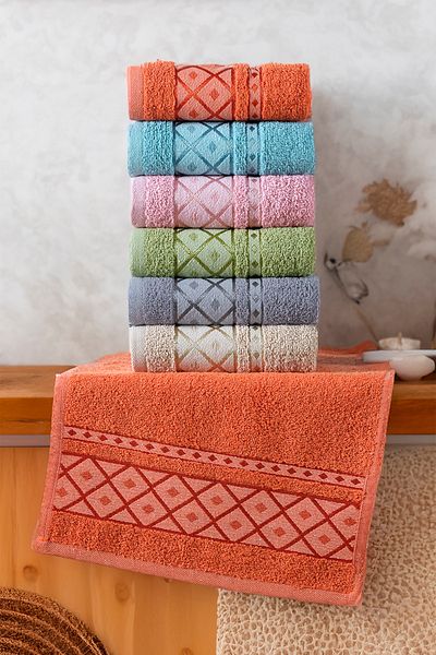 Comfort Home Boho Σετ 6 100% βαμβακερές πετσέτες χεριών και προσώπου - 30x50 cm