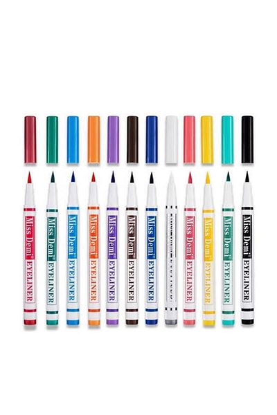 MST COSMETİC 12 Color Pen Eyeliner Set
