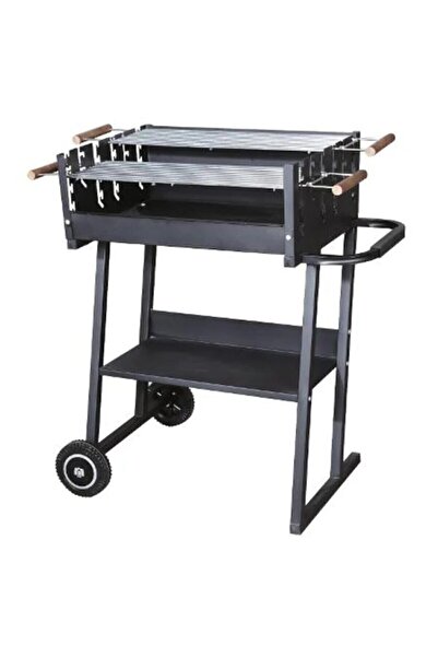 Tarrington House Brigida Dikdörtgen Mangal Barbekü Çift Izgaralı Büyük Boy Tekerlekli