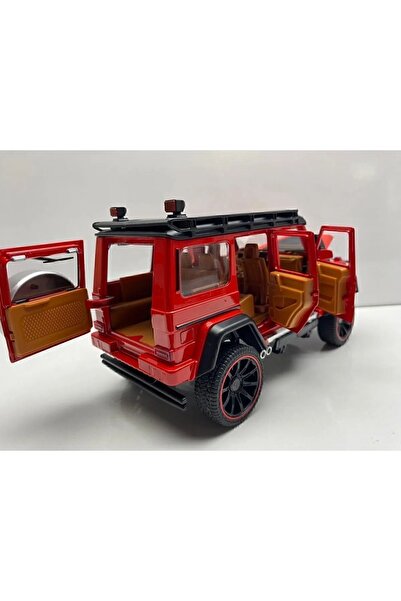 Hepsilazım Mercedes G Jip Diecast Metal Model Oyuncak Araba 23 Cm Sesli Işıklı Kaput Bagaj Kapılar Açılabilen