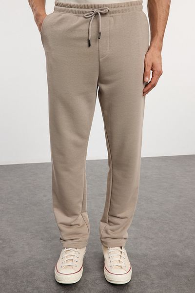 Trendyol Collection Unisex Mink Color Straight Fit Sweatpants - TMNAW25EA00022