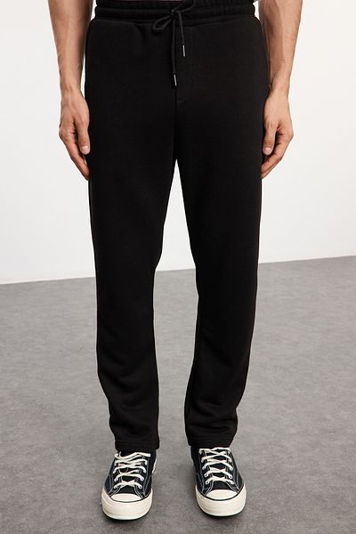 Trendyol Collection Straight Fit Unisex Μαύρο Φούτερ - TMNAW25EA00022