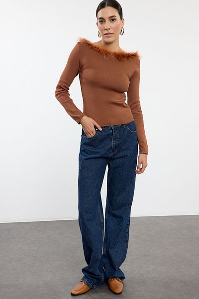 Trendyol Collection Strickpullover - Kachelkragen-Detail, TWOAW25KZ00132