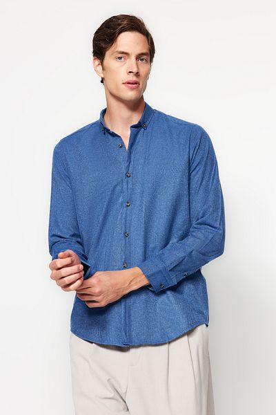 Trendyol Collection Téli Indigo Slim Fit ing - gombos gallér TMNAW20GO0094