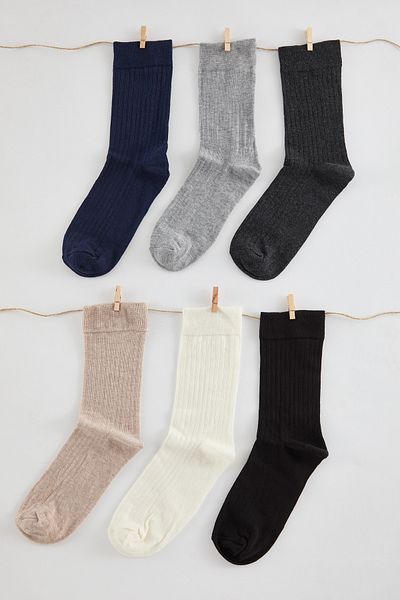 Trendyol Collection Set of 6 Colorful Unisex Cotton College-Tennis-Medium Socks - Tmnaw25Co00010