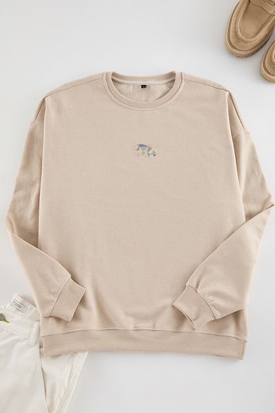 Trendyol Collection Μακρυμάνικο φούτερ με λαιμόκοψη πολύτιμων λίθων TMNAW23SW00191