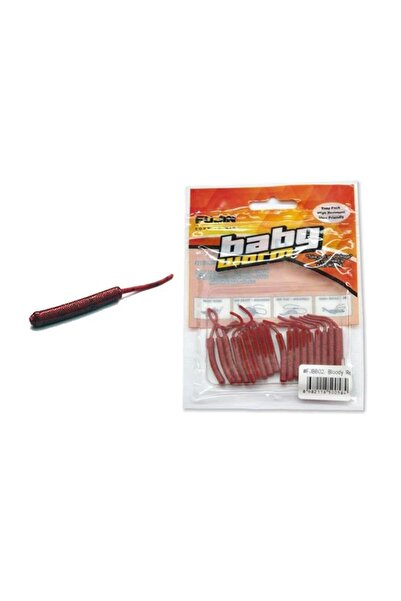 Fujin Baby Worm Kokulu 5.2 cm Lrf Sahte Silikon Yem  3 Adet Kanca