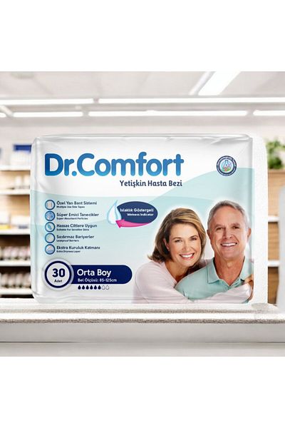 Dr.Comfort Dr Comfort - 30 Pack Medium Patient Diapers