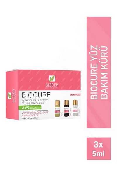 Bioder Biocure Cure 3x5ml Hair Reducer - For Facial Area Unwanted Hair