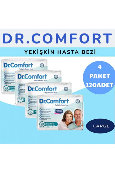 Dr.Comfort Dr Comfort 4 Pack - 30 Pack Large with Patient Diapers