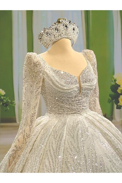 Ömür Gelinlik Dekolteli Gelinlik