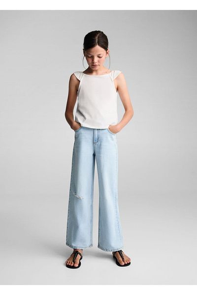 MANGO Kids Tricou Alb Pentru Copii