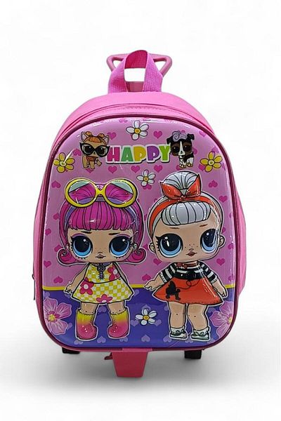 Baginn Rucsac în relief 3D pentru grădiniță pentru fetiță - model ricșă Happy Lol