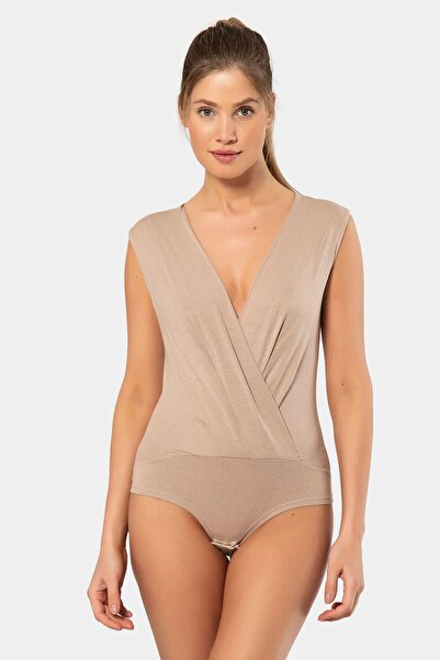 TÜREN Жіночий боді з круазеним коміром і товстими бретелями на кнопках - Vızo...