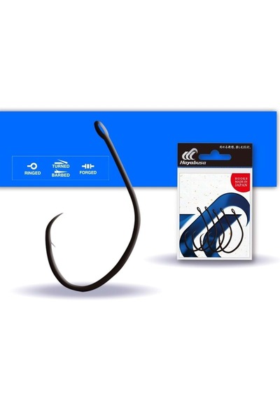 HAYABUSA Hcrl 186 Circle Delikli Çupra Iğnesi Black Nikel - 3/0