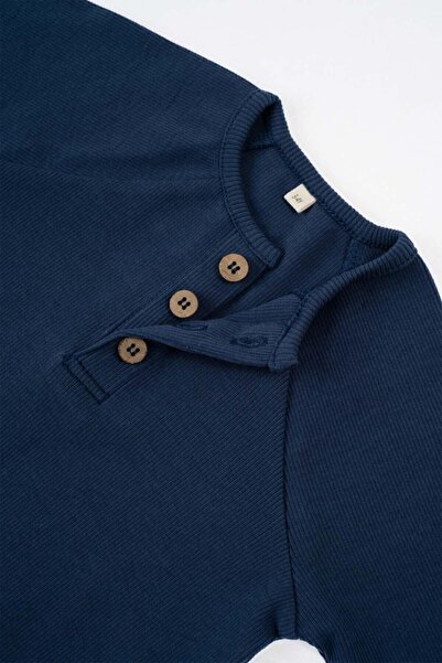 Little Gusto Children's Camisole Sweatshirt Navy Blue Organic Cotton