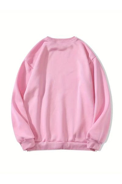 QUEENSTOWN Φούτερ Unisex Oversize με ροζ κοάλα - λαιμόκοψη με 3 νήματα