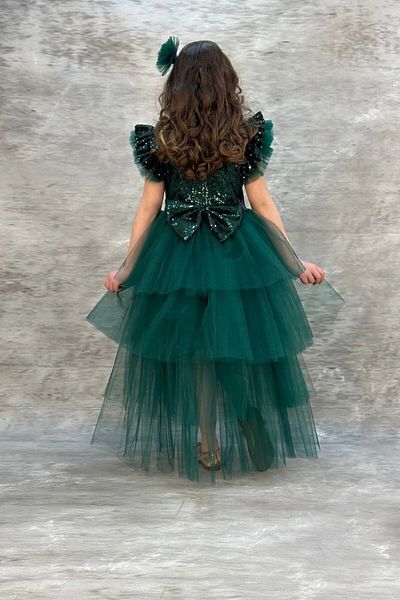 ABİYEKİDS Παιδικό βραδινό φόρεμα με παγιέτες Katkat Tailed Style Aby745