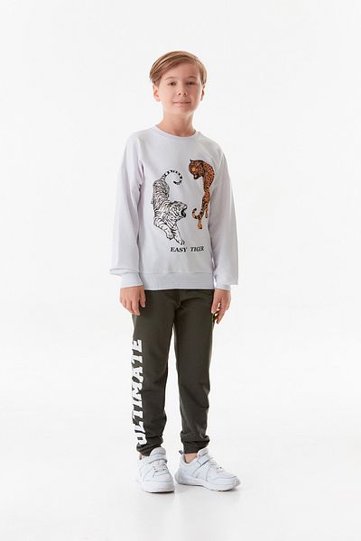 Fulla Moda Φούτερ Boy's Tiger Printed Crew Neck