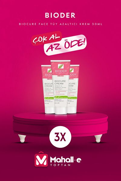 Bioder Biocure Face - 30ml 3-pack Hair Reducing Cream