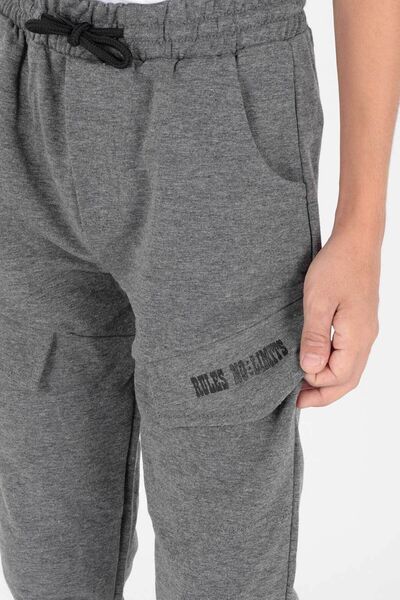 AHENGİM Boy's TrEndy No RulEs PrintEd SwEatPants - Elastic Skinny LEg Ak2009