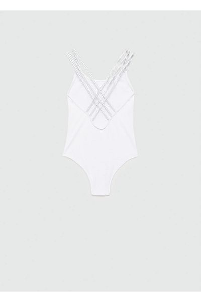 MANGO Kids Costum de baie alb pentru copii