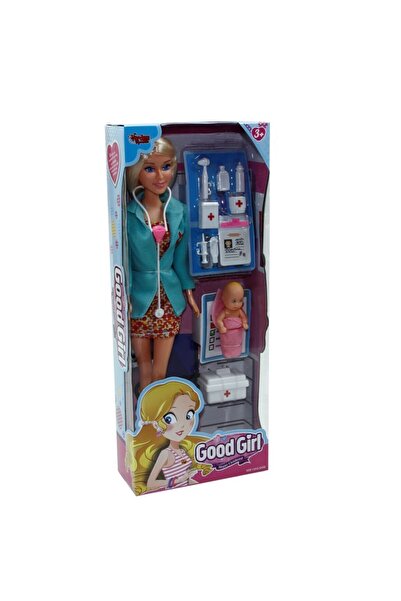 Hepsilazım Bebek Anne - Kız 29 cm Kutulu Minik Hasta -  İlk Yardım Malzemeleriyle  Doktor Seti