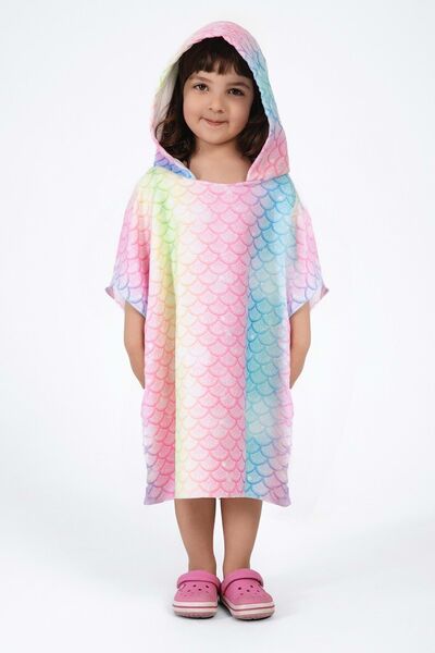 VEVİEN HOME Дитячий пляжний рушник з малюнком риб'ячої луски