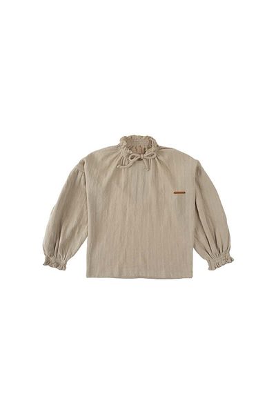 Little Gusto Oversize Children's Shirt Beige Organic Cotton