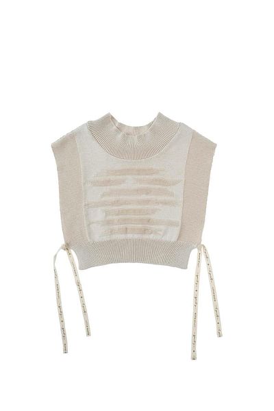 Little Gusto Knitted Sweater Beige Organic Cotton