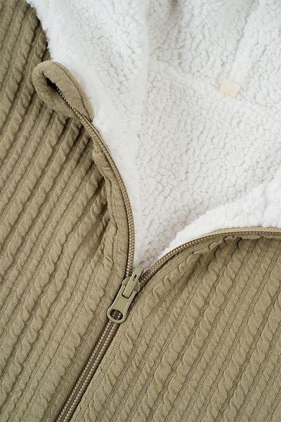 Little Gusto Hooded Quilted Jacket Kids Khaki