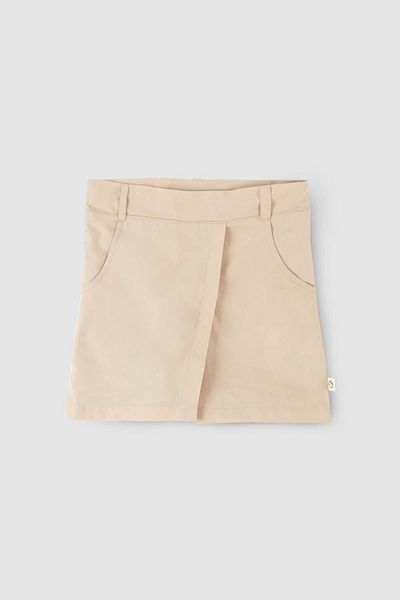 Little Gusto Kids Shorts Skirt Beige Organic Cotton