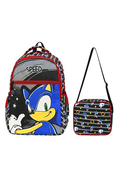 Black Bear New Season OrthopedicSpeedyPatterned 2-piece School and Lunch Box