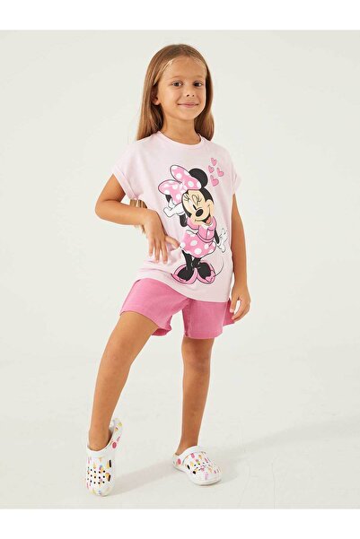 Minnie Mouse Set pantaloni scurți pentru fete cu vârsta între 9-14 ani - Roz ...