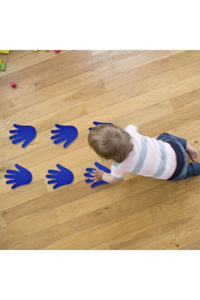 UTKU TASARIM Trace 16-Piece Hand and Foot Prints Felt Step Sensory Balance Skill Educational Toy