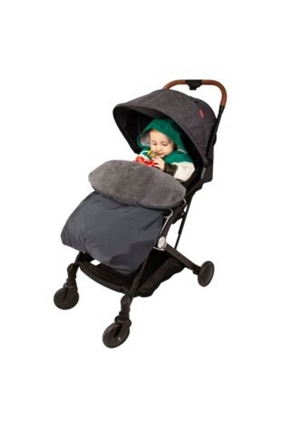 Sevi Bebe Γκρι Navy Blue Luxury κουβέρτα παιδικού καροτσιού Νέο μοτίβο