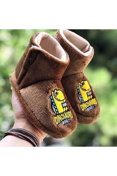 Pandalina Παιδικά παπούτσια Slippers - Dinosaur Figure, Velcro, Αντιολισθητική σόλα, Νηπιαγωγείο