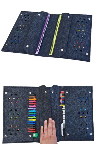 Next Craft Geantă de organizare de culoare antracit cu 4 compartimente pentru...