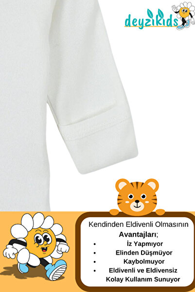 Deyzikids Hastane Çıkışı Organik 100% Pamuk Papyonlu Ayıcık Yenidoğan Bebek Kıyafetleri 0-3 Ay Zıbın Seti