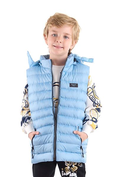 AHENGİM Aufblasbare Weste mit Kapuze für Jungen – Modetrend Ak 215051
